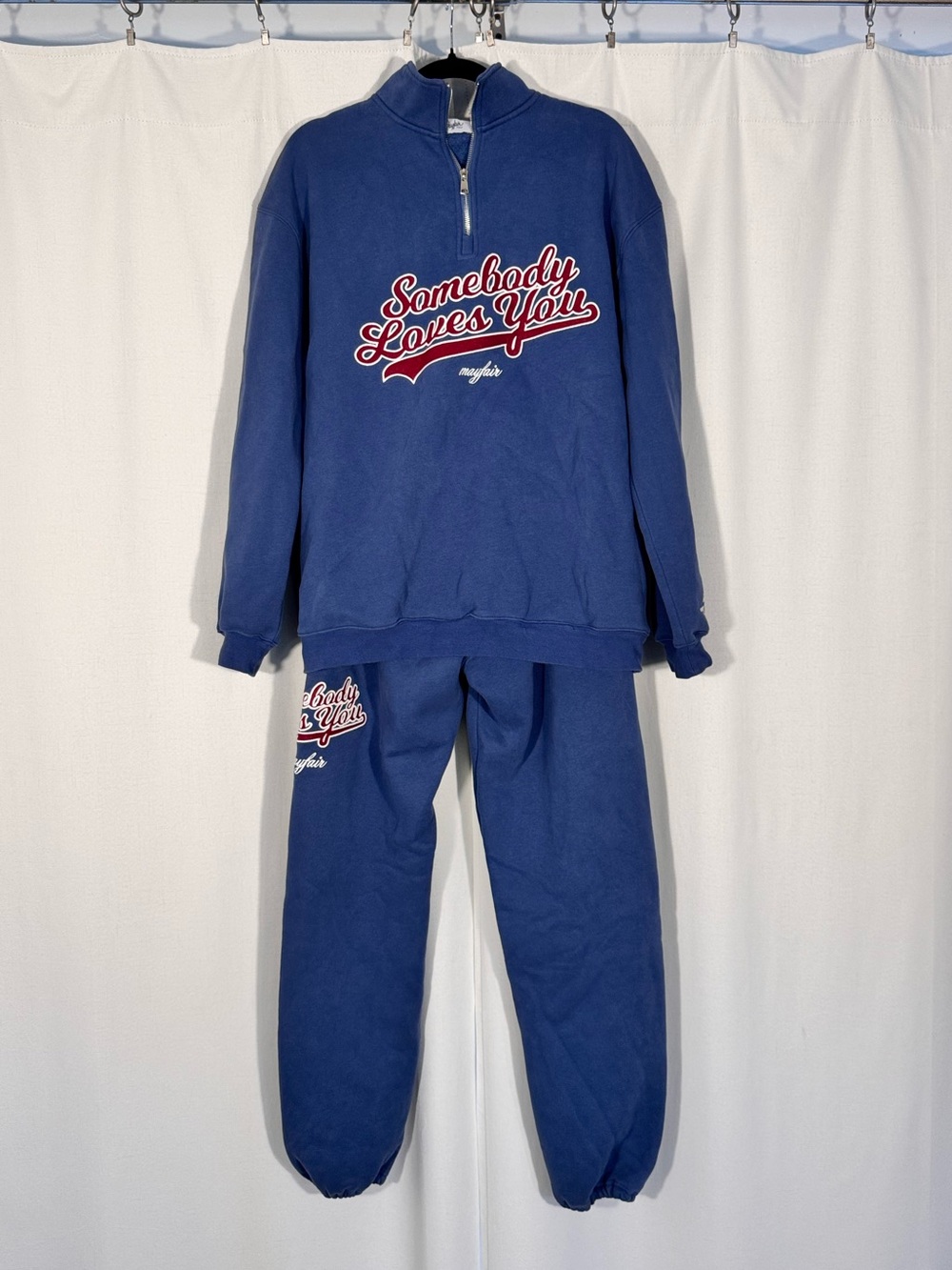 The Mayfair Group "Somebody Loves You" Blue Sweat Set